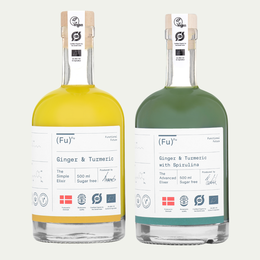 Biodynamic quality gingershots. Sugar Free. Certified organic ginger shots
