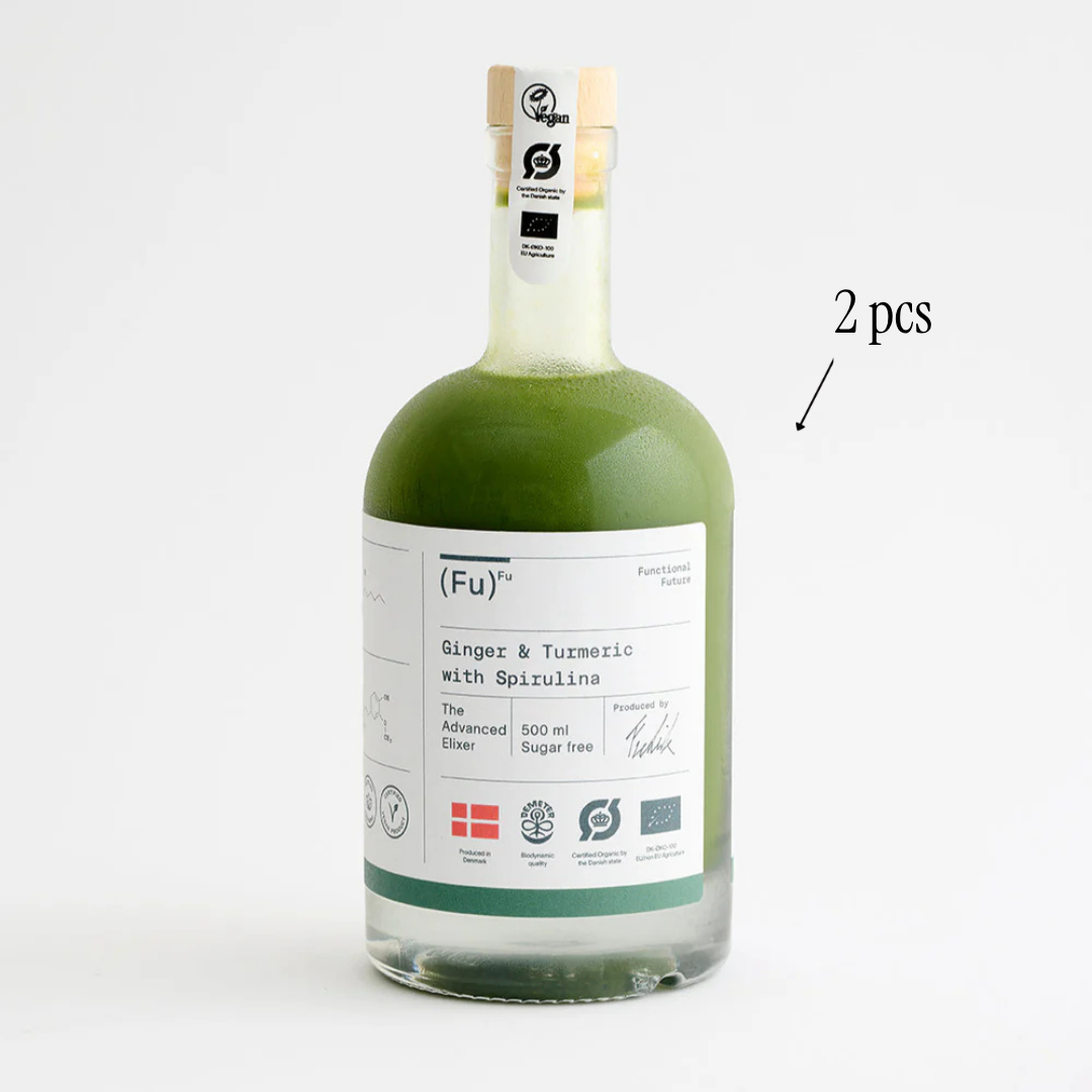 Biodynamic quality ginger shots. Only 6 ingredients. No additives. Sugar free ginger shots.