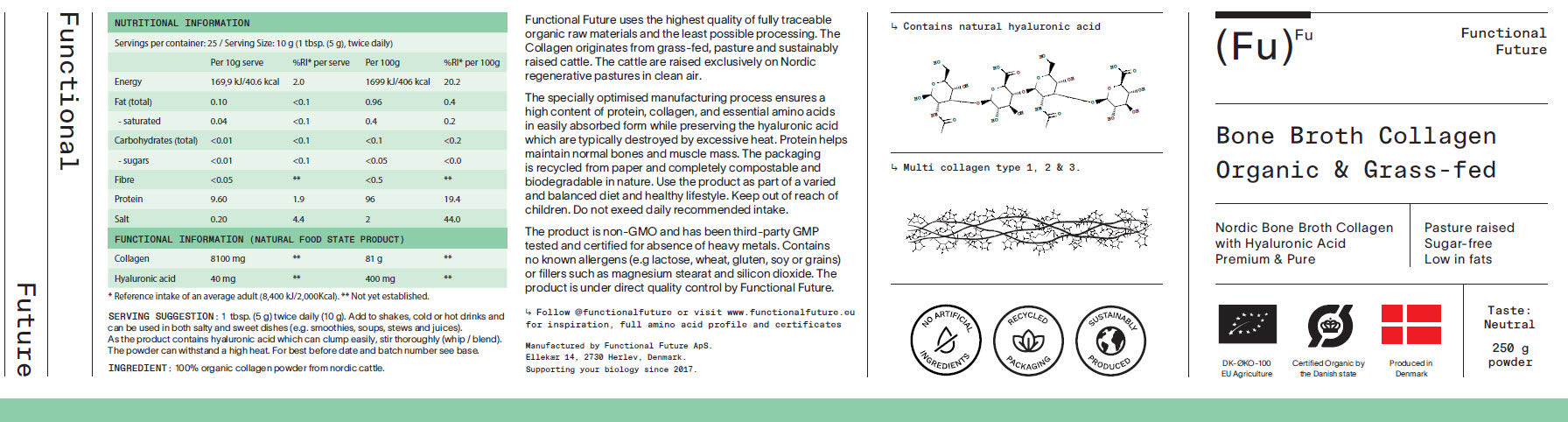 Organic Collagen with Hyaluronic Acid